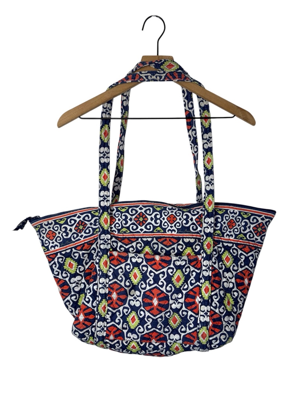 Vera Bradley Sun Valley Tote Purse Retired Large Top Zip Floral Quilted Work Bag
